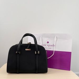 Kate Spade Black & Gold Purse - Top Handle & Crossbody